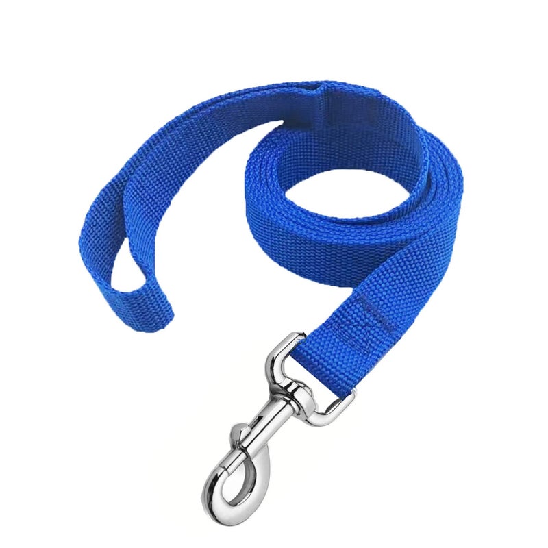 MANDAO Strong Nylon Dog Leash, 4FT/ 5 FT/ 6FT Dog Leashes for Medium Large Dogs(5FT, Blue) - Image 1